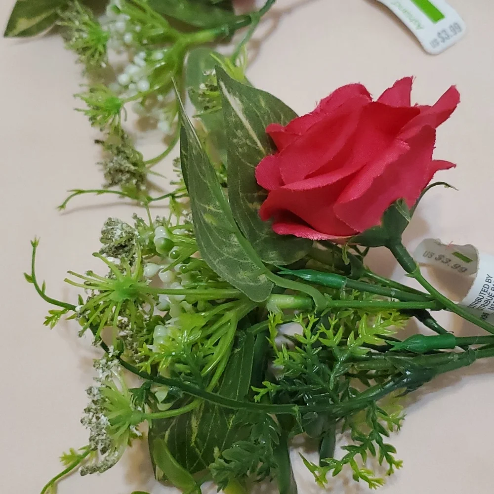 4 Faux Flower Picks
